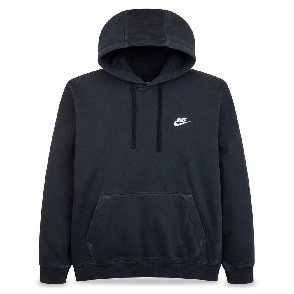 Nike Men's Black Pullover Hoodie L Regular Fit Logo Fleece Sweatshirt