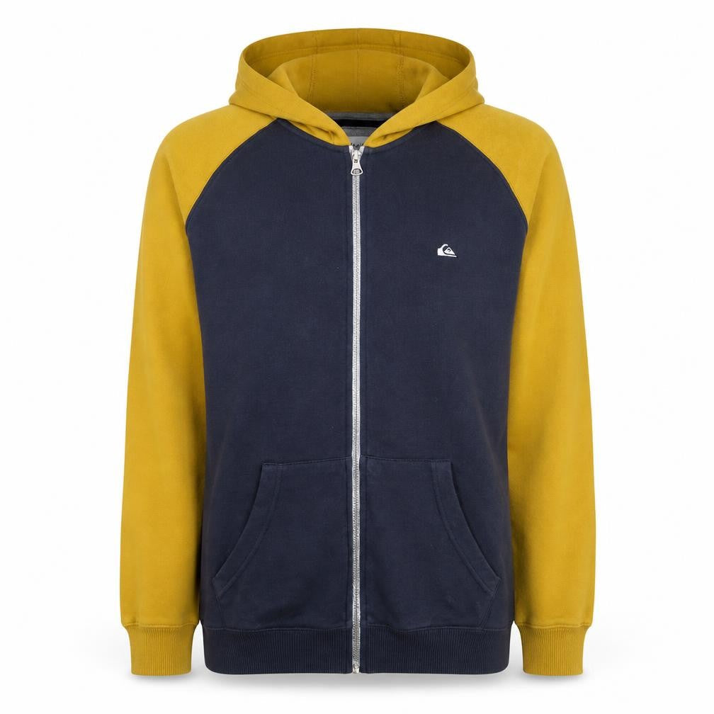 Quiksilver Boys Multicoloured Full Zip Hoodie Size 16 Blue and Yellow