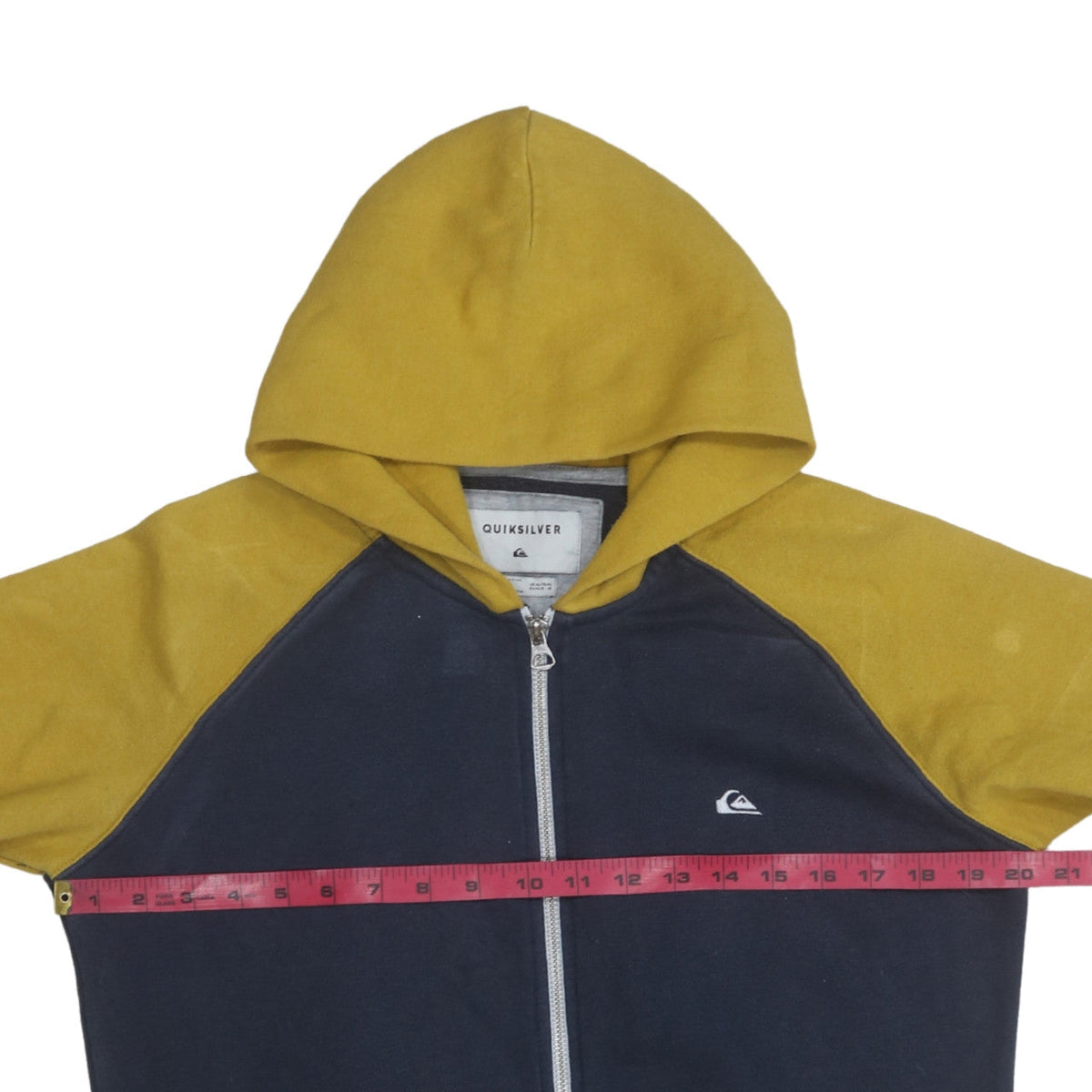 Quiksilver Boys Multicoloured Full Zip Hoodie Size 16 Blue and Yellow