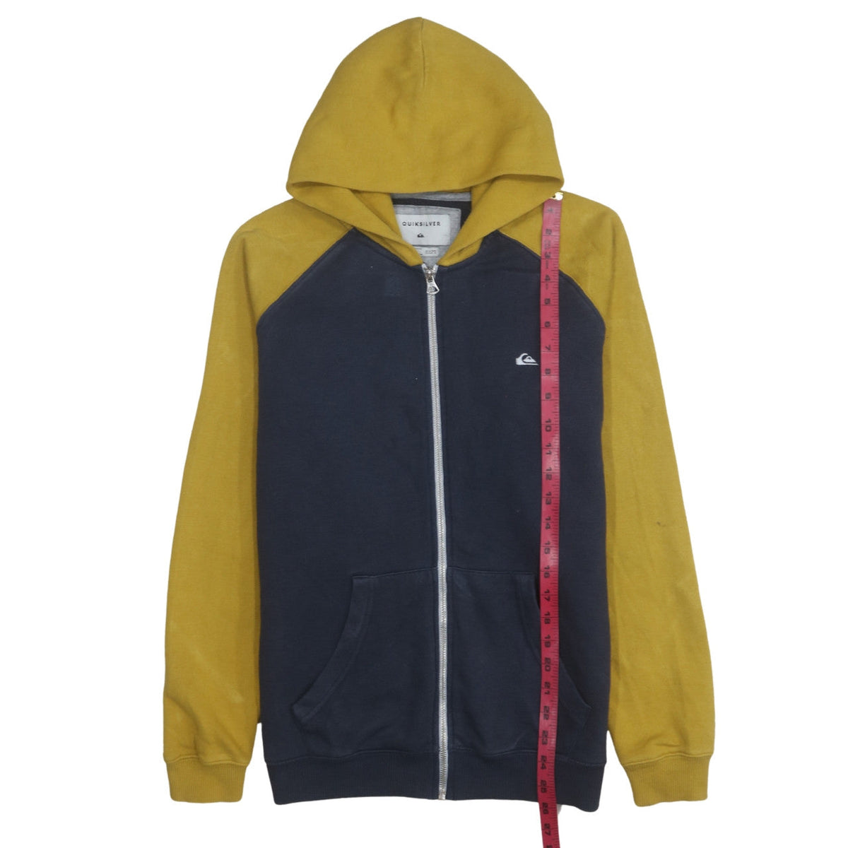 Quiksilver Boys Multicoloured Full Zip Hoodie Size 16 Blue and Yellow