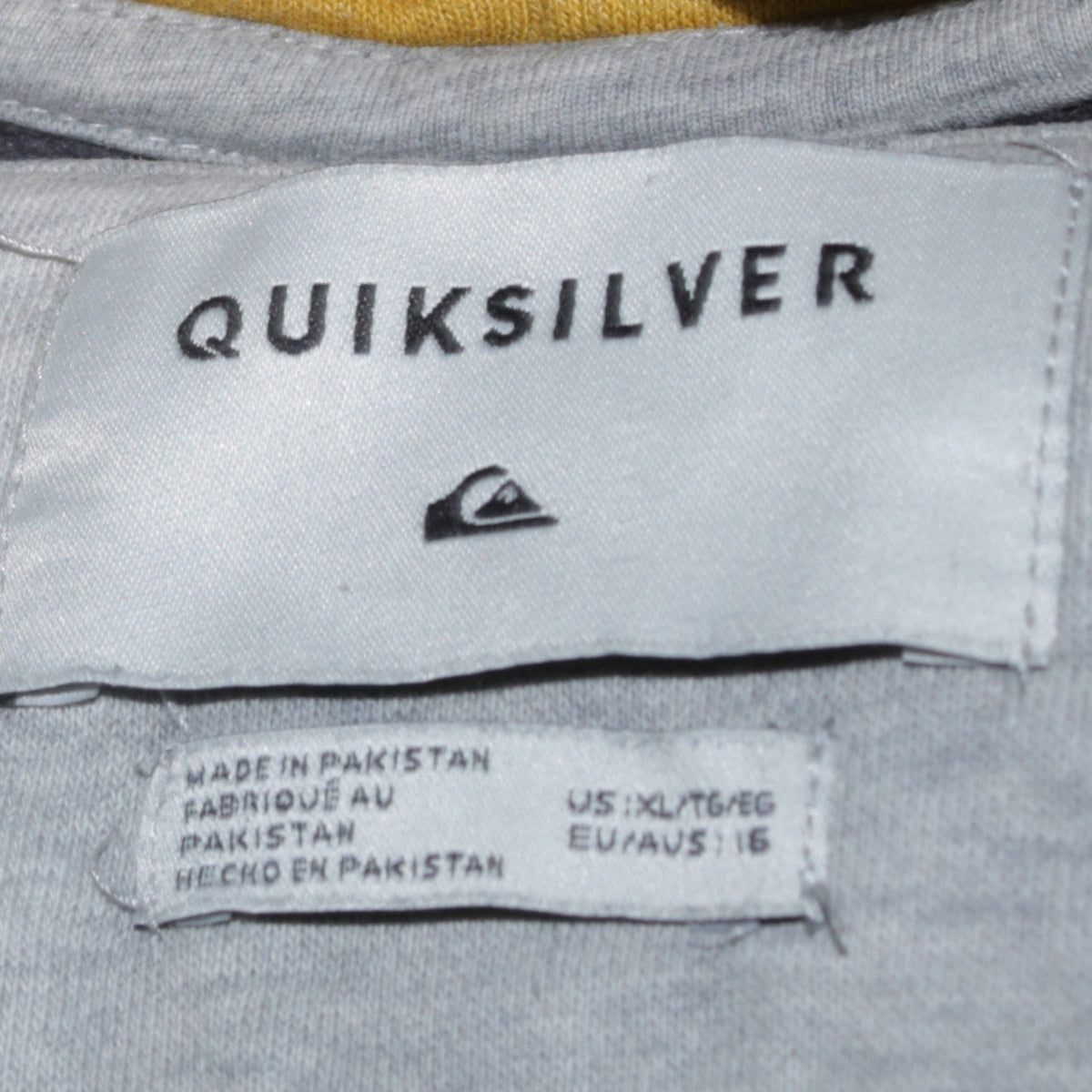 Quiksilver Boys Multicoloured Full Zip Hoodie Size 16 Blue and Yellow