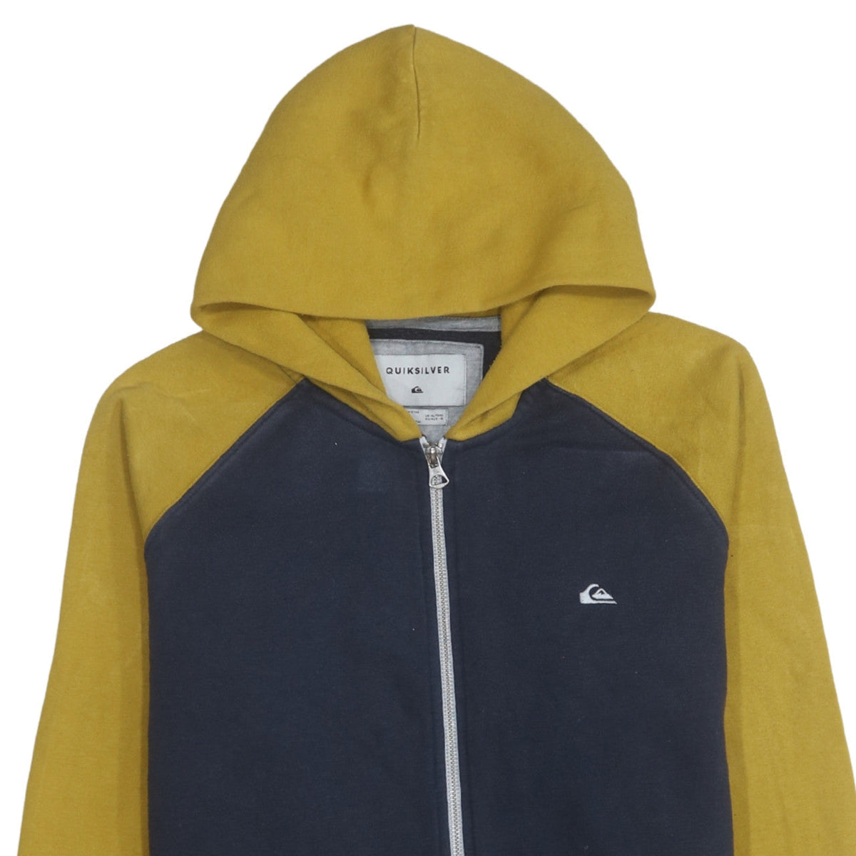 Quiksilver Boys Multicoloured Full Zip Hoodie Size 16 Blue and Yellow