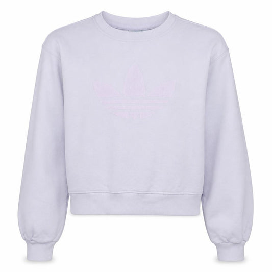 Adidas Women's Lilac Trefoil Sweatshirt Size 6 Crew Neck Pullover