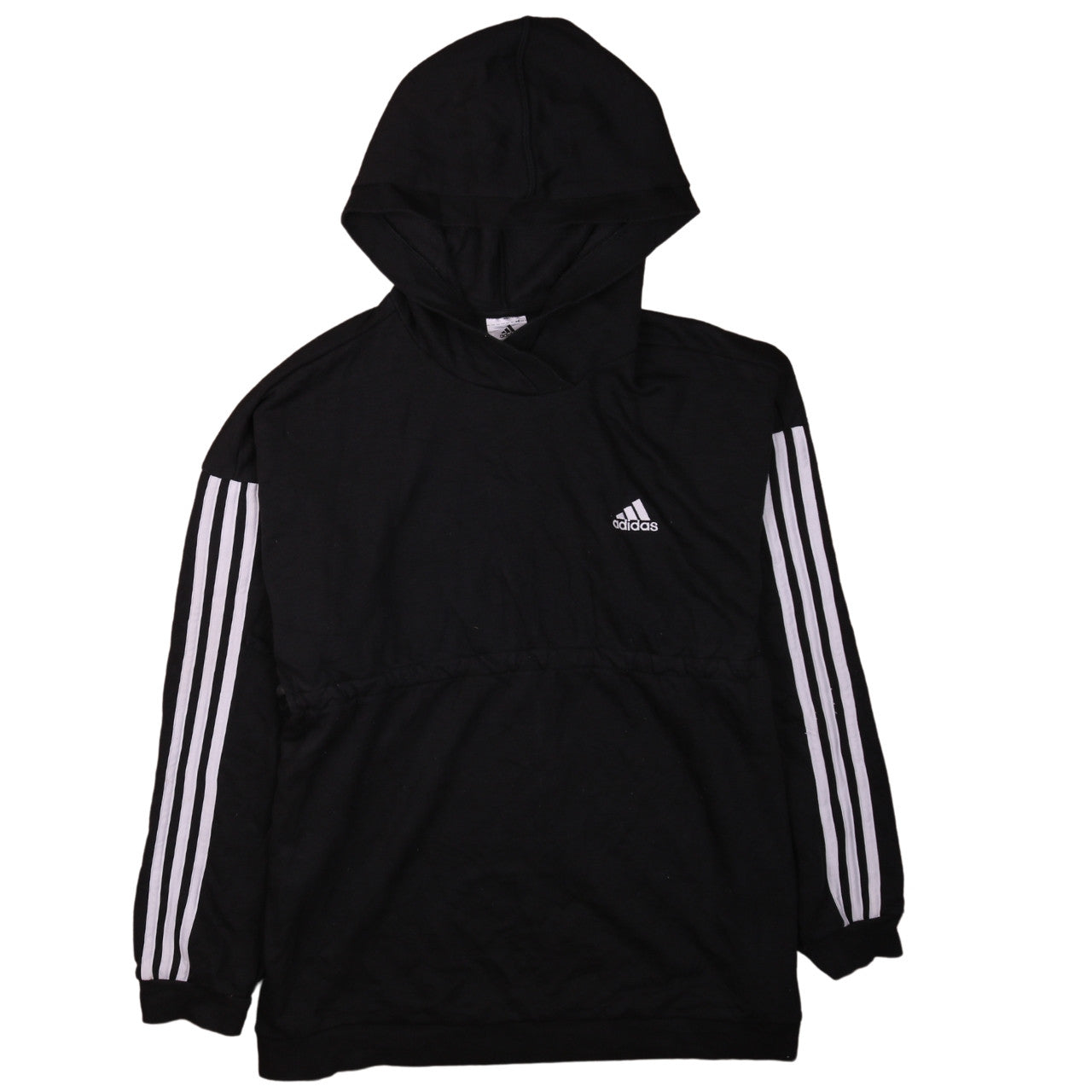 Adidas Women Black Pullover Hoodie Medium 12-14 Hooded Sportswear