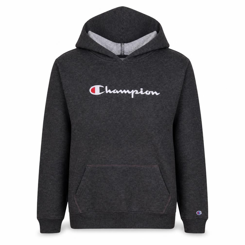 Champion Womens Charcoal Hoodie XL Pullover Logo Print Cotton Blend