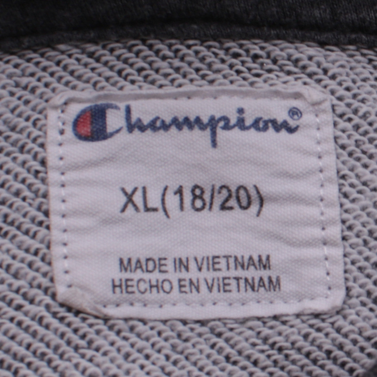 Champion Womens Charcoal Hoodie XL Pullover Logo Print Cotton Blend