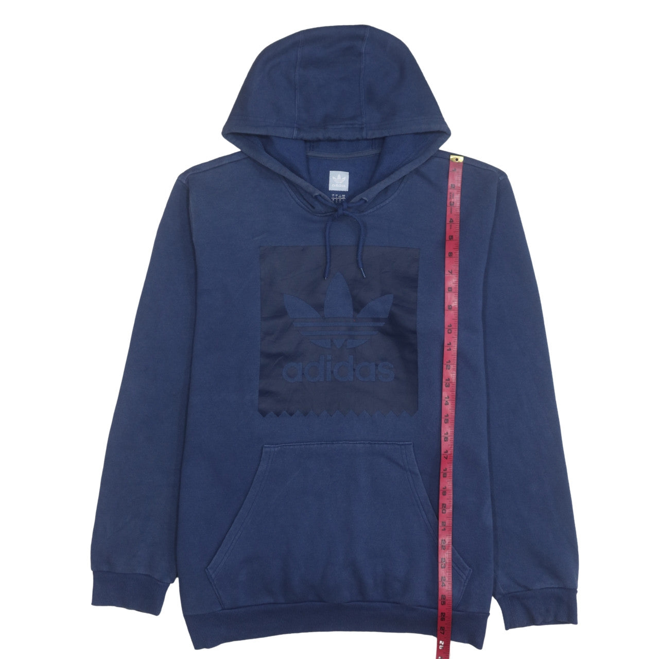 Adidas Men's Blue Pullover Hoodie L Graphic Logo Fleece Sweatshirt