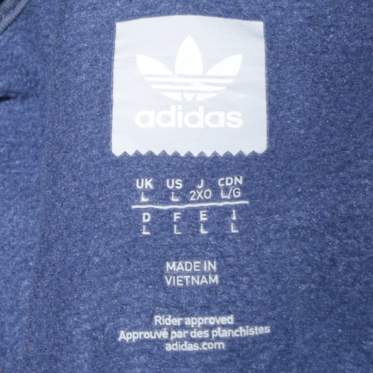 Adidas Men's Blue Pullover Hoodie L Graphic Logo Fleece Sweatshirt