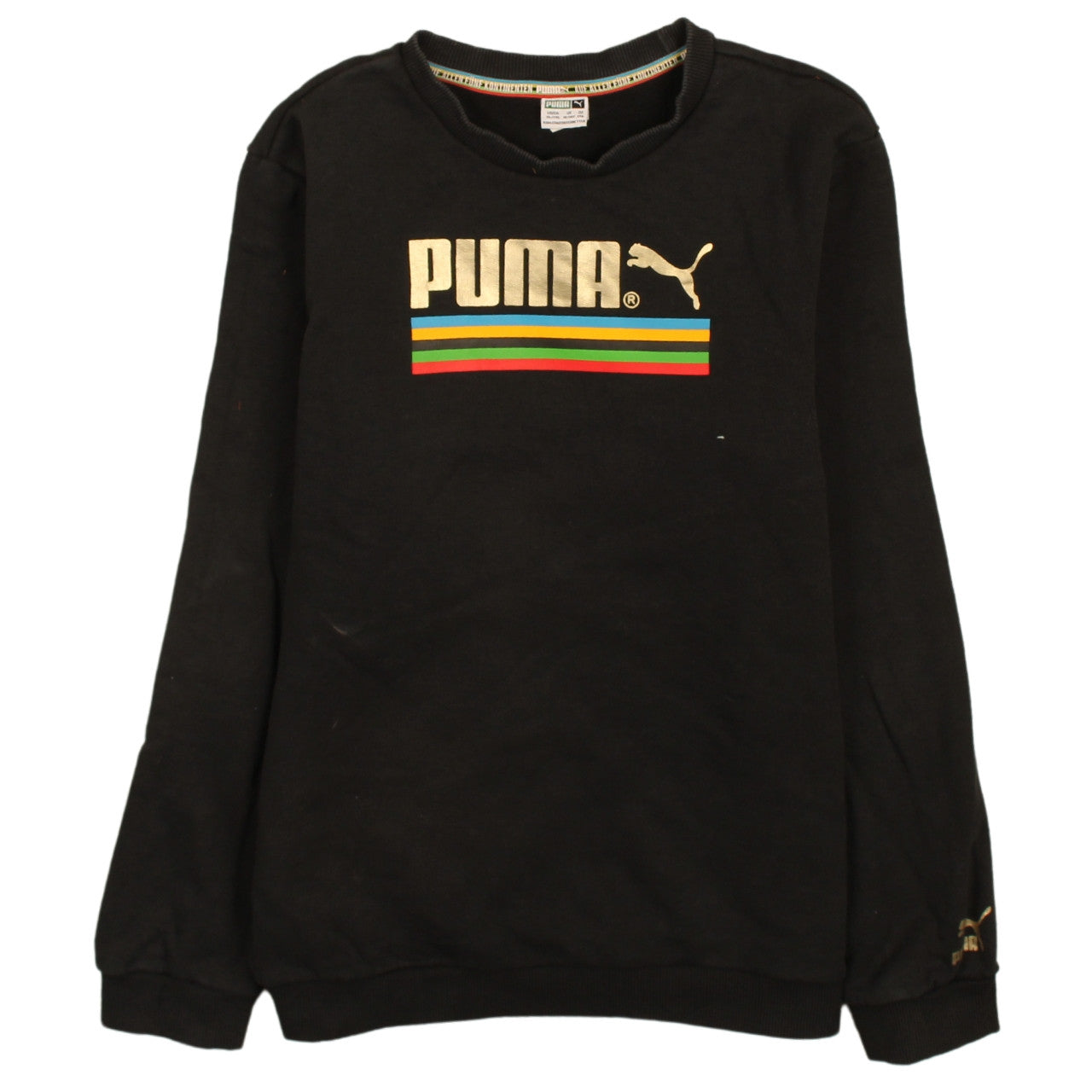 Puma Boys Black Crew Neck Pullover Sweatshirt 15-16 Years