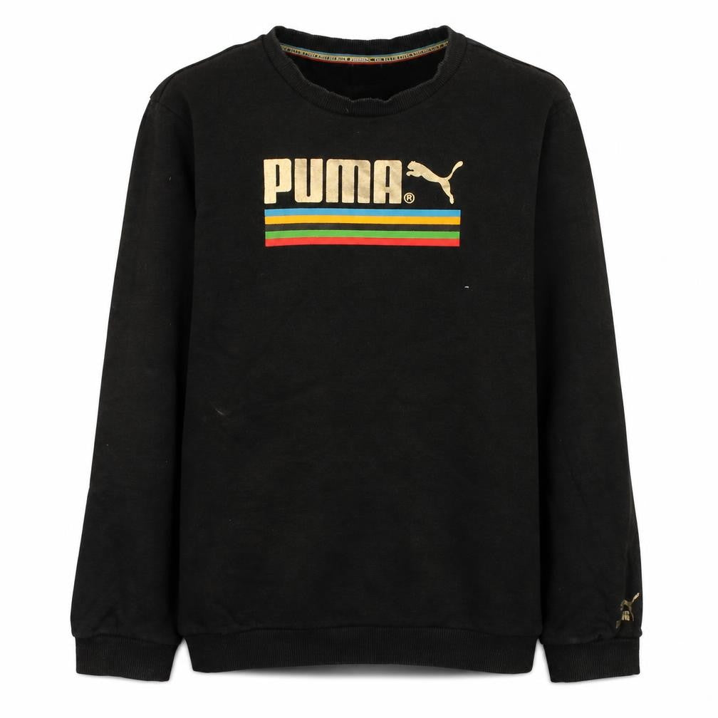 Puma Boys Black Crew Neck Pullover Sweatshirt 15-16 Years