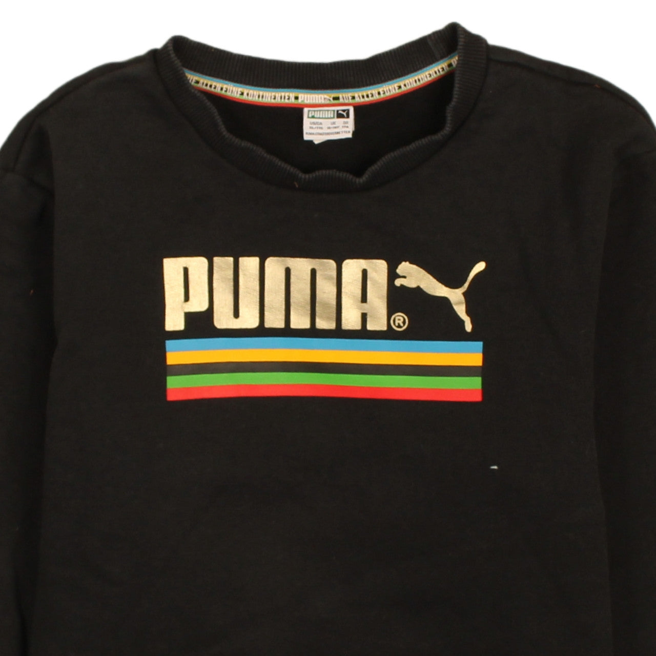 Puma Boys Black Crew Neck Pullover Sweatshirt 15-16 Years