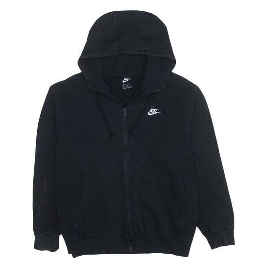 Nike Men's Black Full Zip Hoodie XL Logo Fleece Sweatshirt