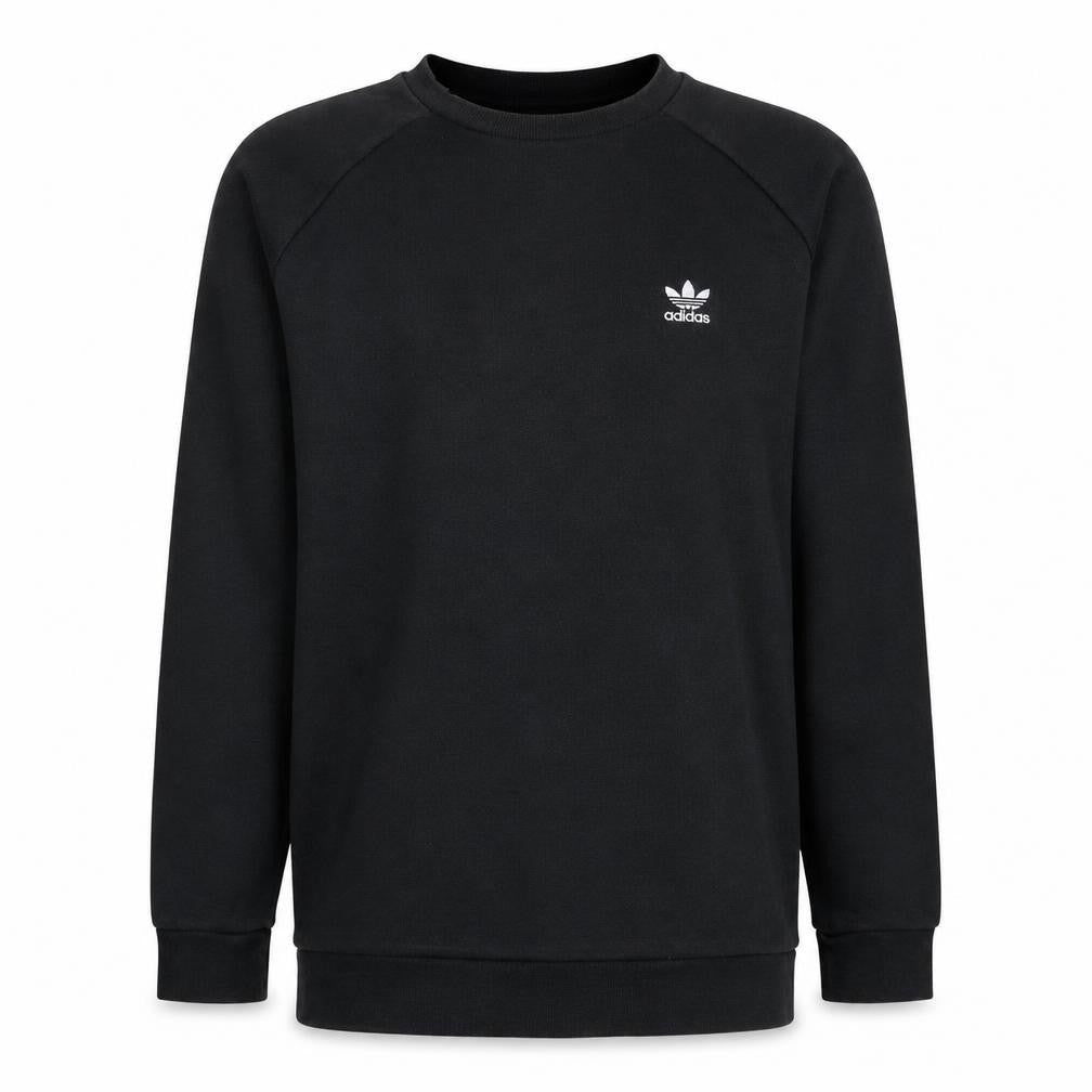 Adidas Men's Black Pullover Crew Neck Sweatshirt M Regular Fit
