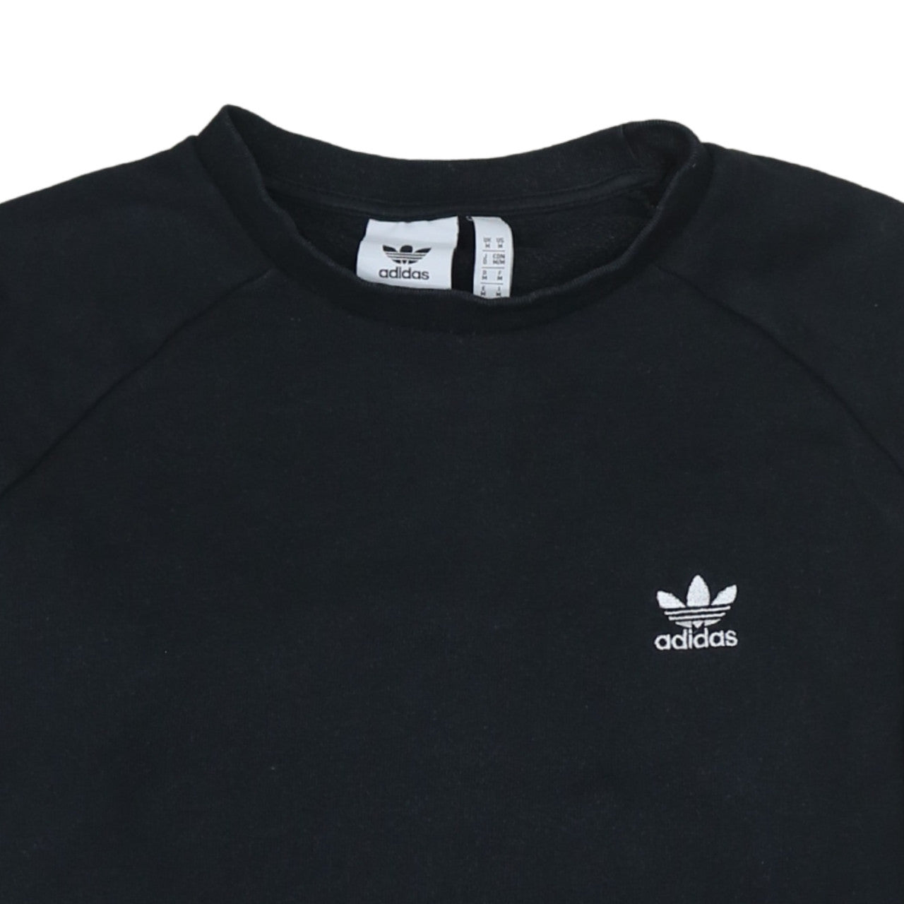 Adidas Men's Black Pullover Crew Neck Sweatshirt M Regular Fit