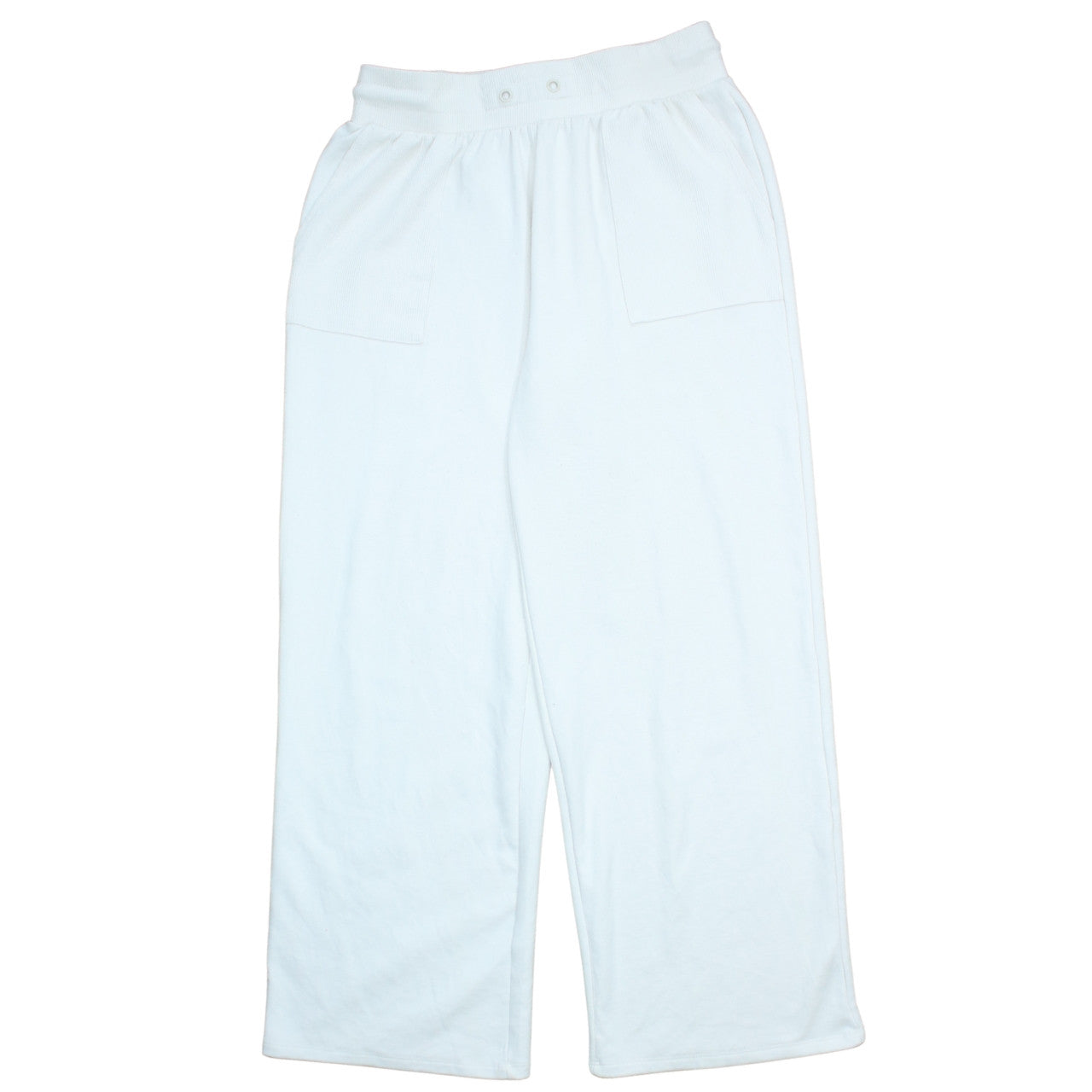 F&F Active Women’s White Fleece Wide-Leg Sweatpants M