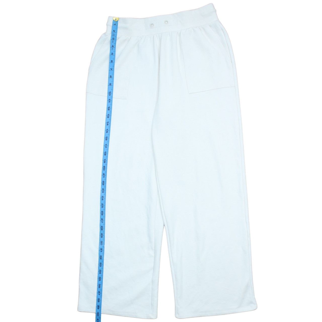 F&F Active Women’s White Fleece Wide-Leg Sweatpants M