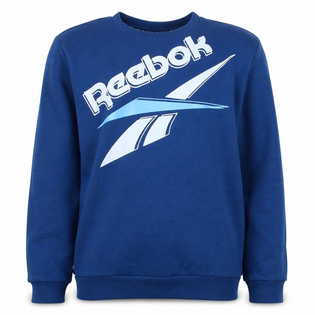 Reebok Boys Blue Graphic Pullover Sweatshirt 13-14 Years Crew Neck