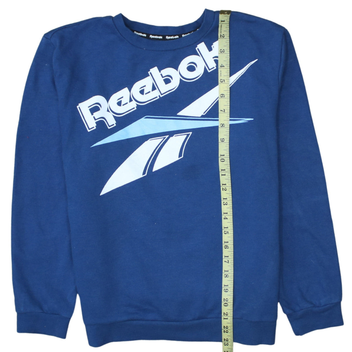 Reebok Boys Blue Graphic Pullover Sweatshirt 13-14 Years Crew Neck