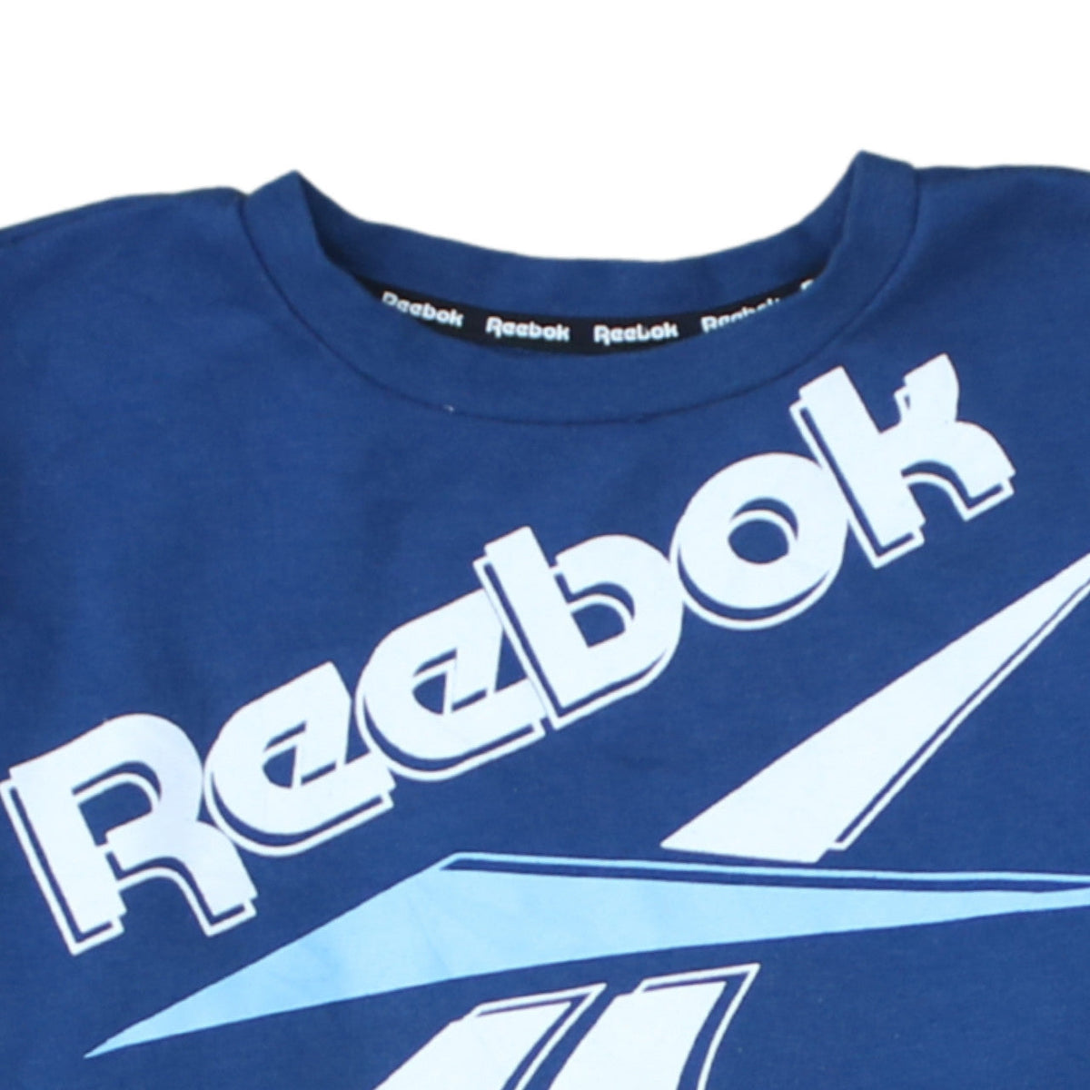 Reebok Boys Blue Graphic Pullover Sweatshirt 13-14 Years Crew Neck