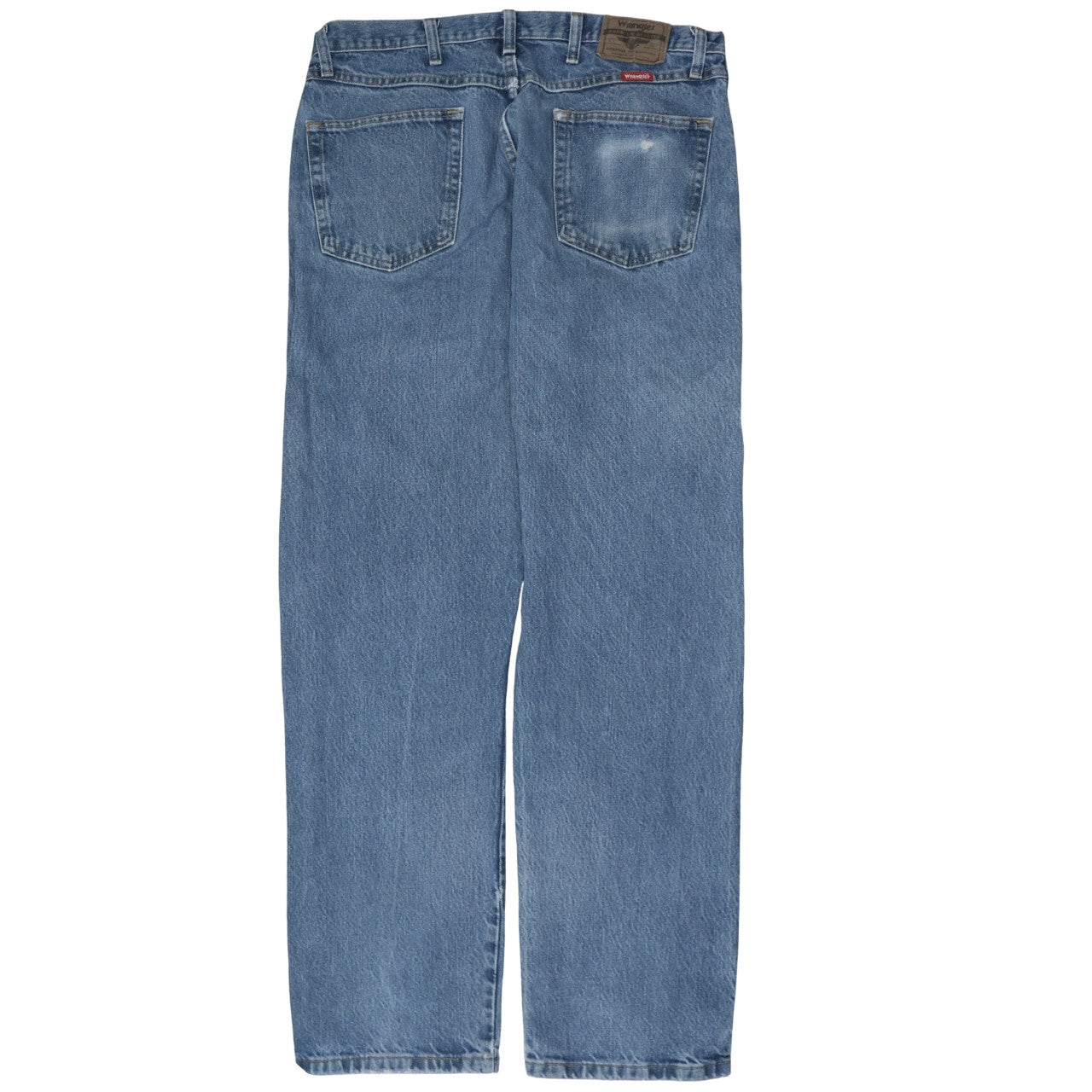 Wrangler Men's Blue 36x32 Regular Fit Straight Denim Jeans