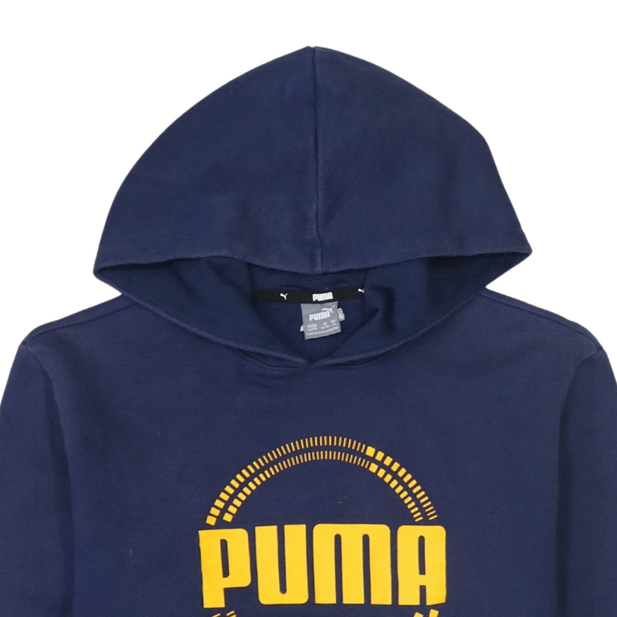Puma Boys Navy Blue Pullover Hoodie 15-16 Years Cotton Blend Logo Sweatshirt