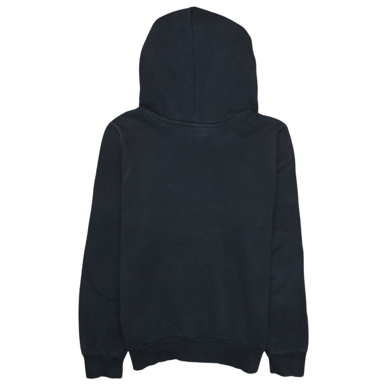 Adidas Womens Black Pullover Hoodie Size 12 Logo Print Sweatshirt
