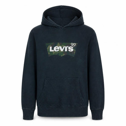 Levi's Mens Black Camouflage Logo Pullover Hoodie Size S