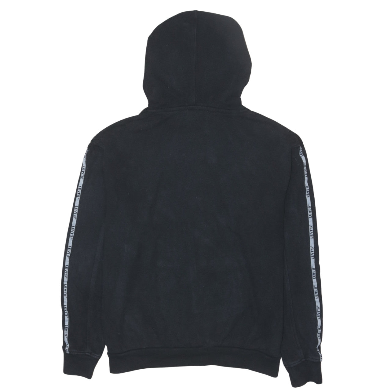 Levi's Men's Black XS Pullover Hoodie with Logo Tape Detail