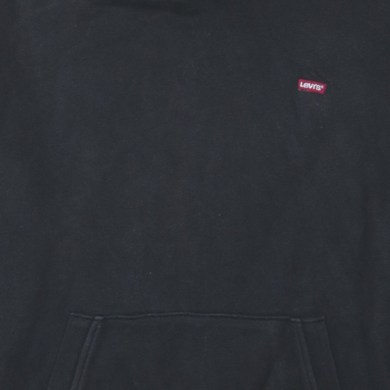 Levi's Men's Black XS Pullover Hoodie with Logo Tape Detail