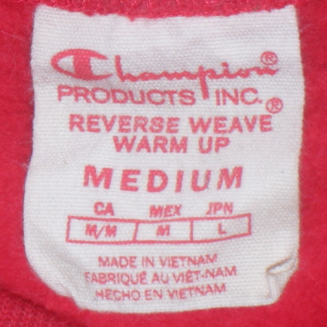 Champion Men's Red Reverse Weave Crew Neck Pullover Sweatshirt M