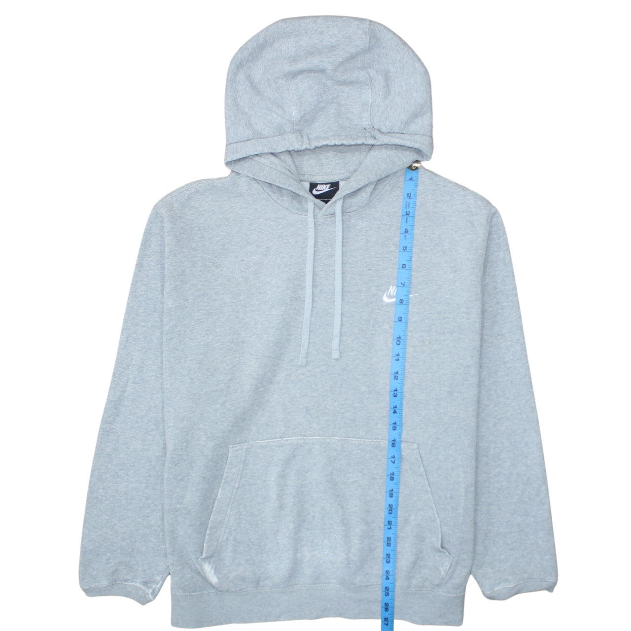 Nike Men's Grey Pullover Hoodie Size L Fleece Sweatshirt
