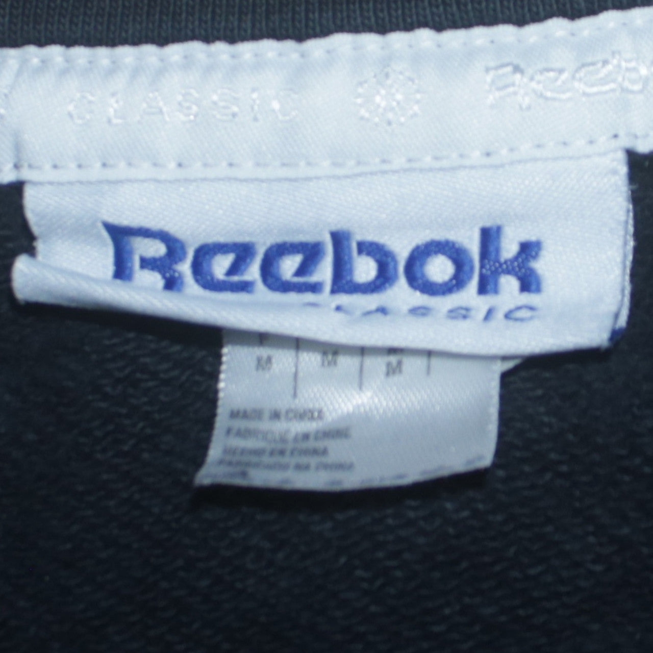 Reebok Men Black Classic Logo Pullover Sweatshirt Size M