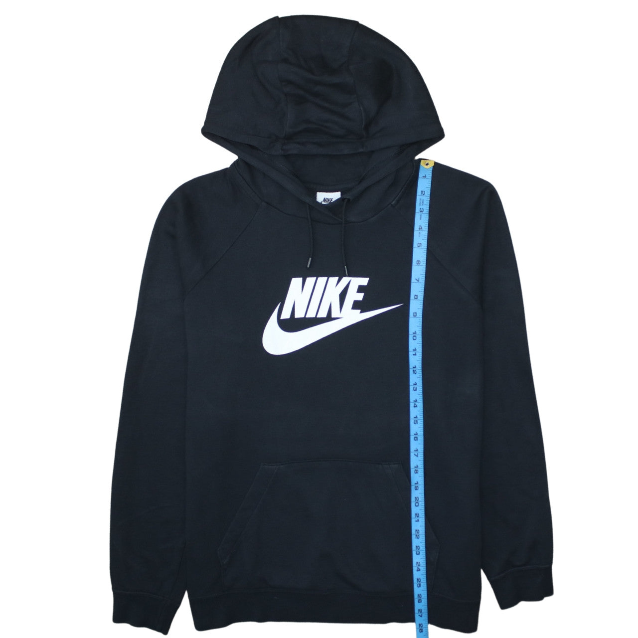 Nike Womens Black XL Pullover Hoodie with Logo Print