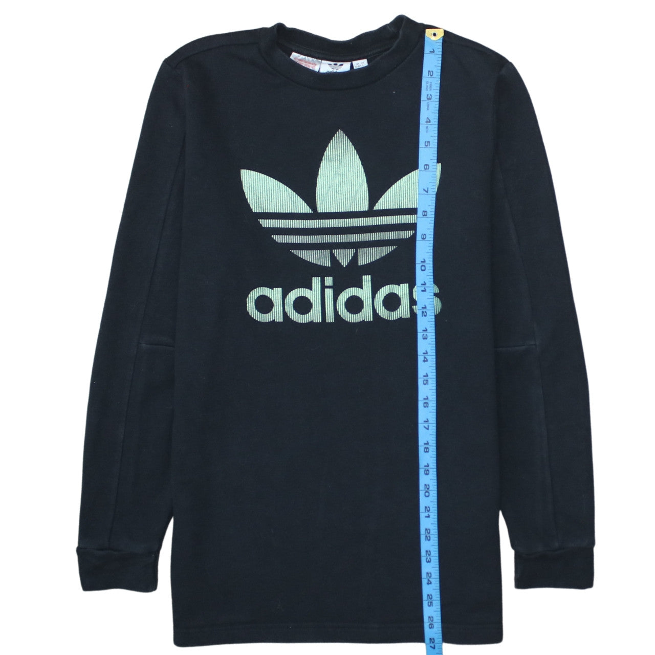 Adidas Boys Black Crew Neck Pullover Sweatshirt Size 13-14 Years