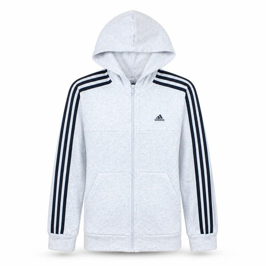 Adidas Boys Grey Full Zip Hoodie 13-14 Years Lined Sportswear