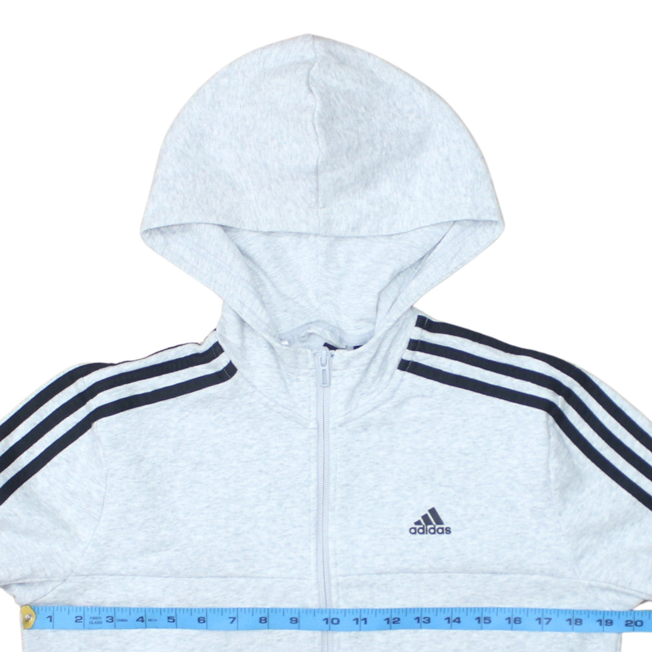 Adidas Boys Grey Full Zip Hoodie 13-14 Years Lined Sportswear
