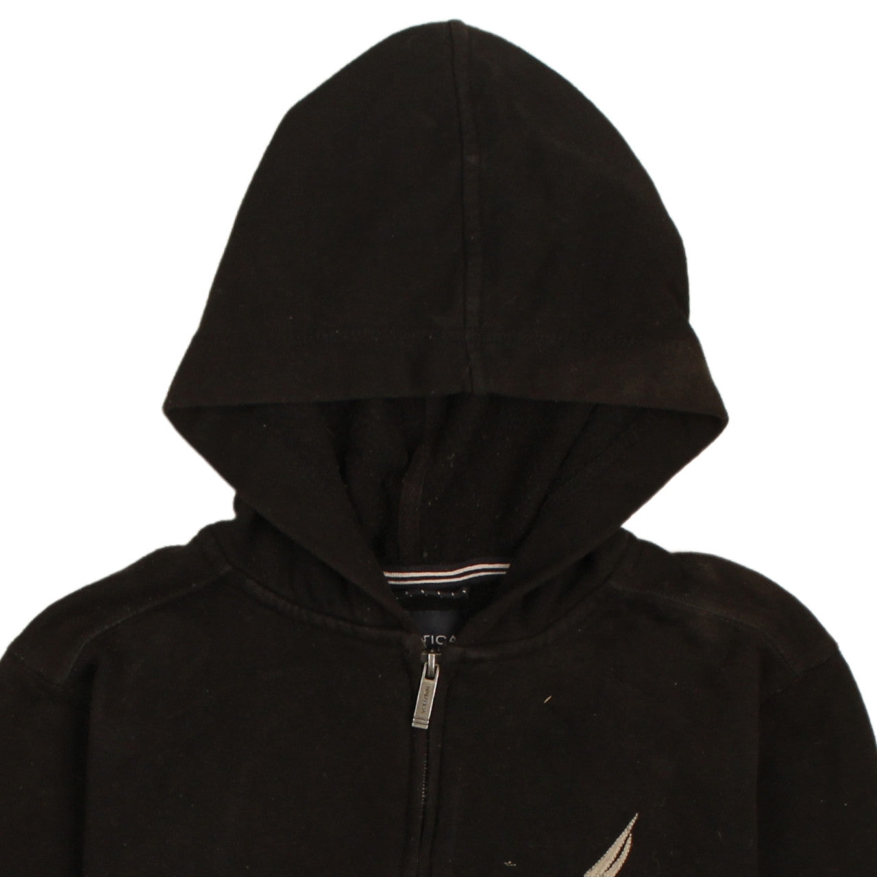 Nautica Boys Black Full Zip Hoodie Size 14/16 L Cotton Blend