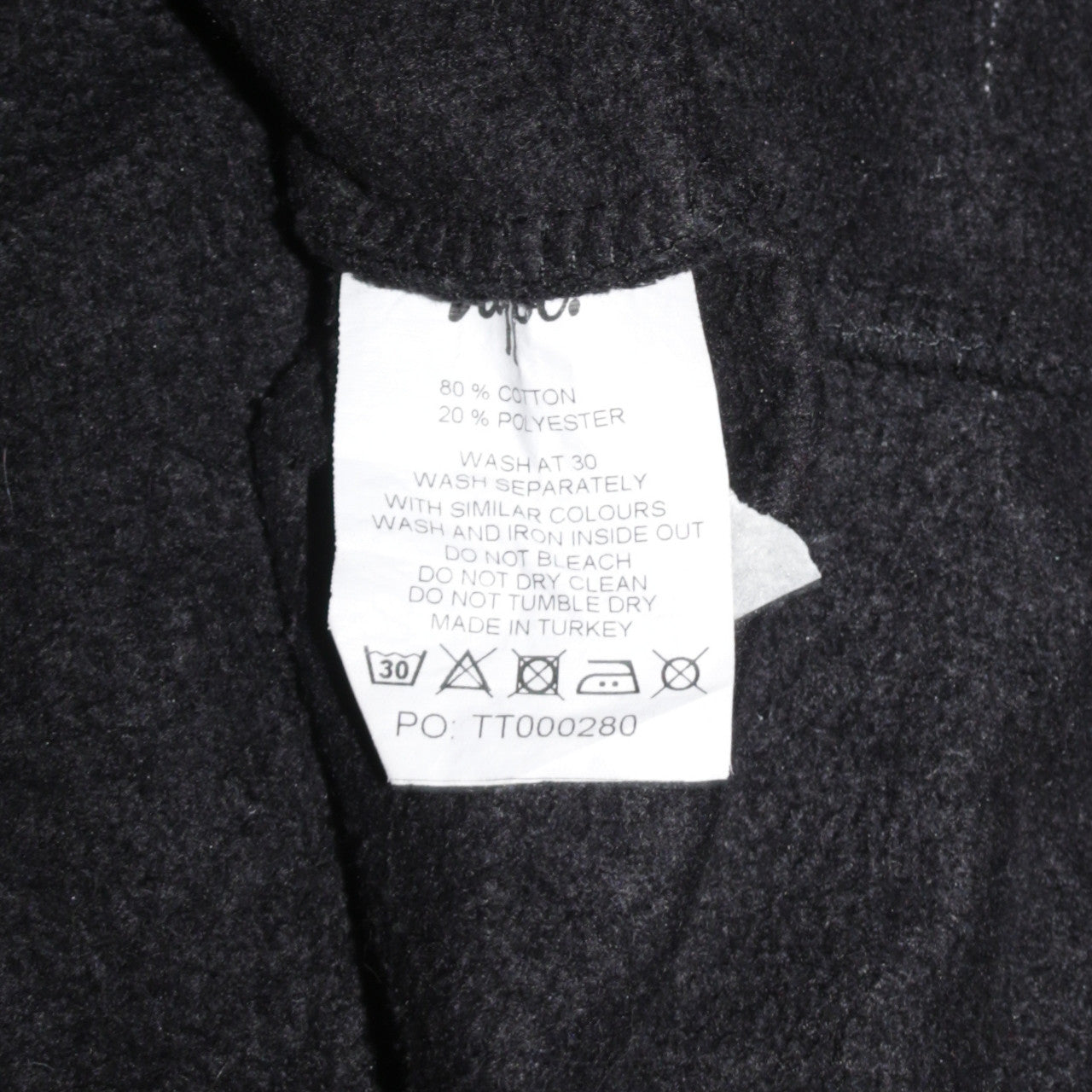 Hype Kids Boys Black Full Zip Hoodie 13 Years Cotton Blend Casual