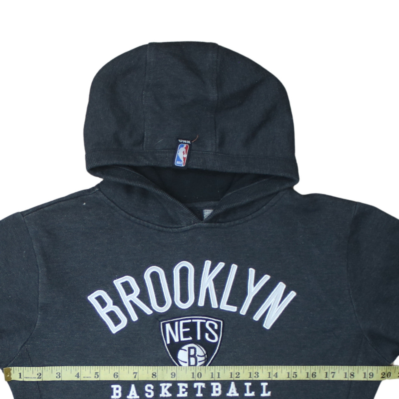 UNK Boys Black Brooklyn Nets Pullover Hoodie Size L NBA Basketball Sweatshirt