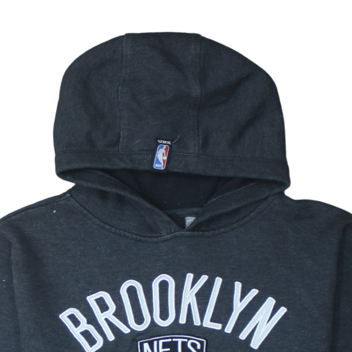 UNK Boys Black Brooklyn Nets Pullover Hoodie Size L NBA Basketball Sweatshirt