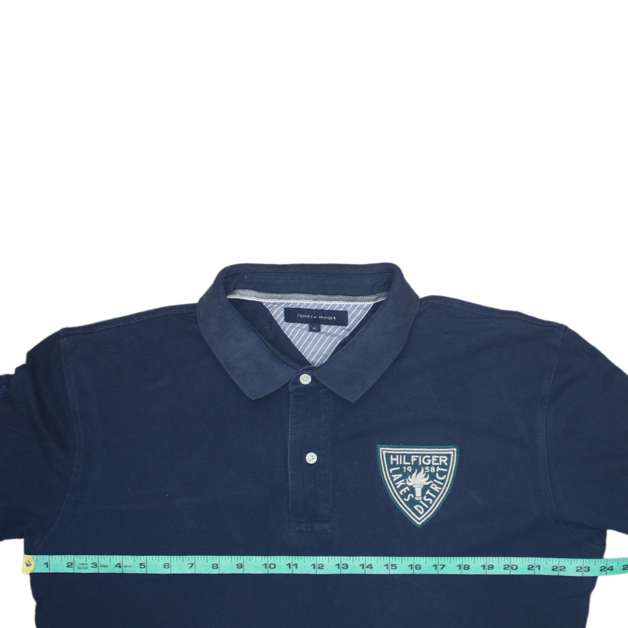 Tommy Hilfiger Men Navy Blue XL Polo Shirt Classic Cotton