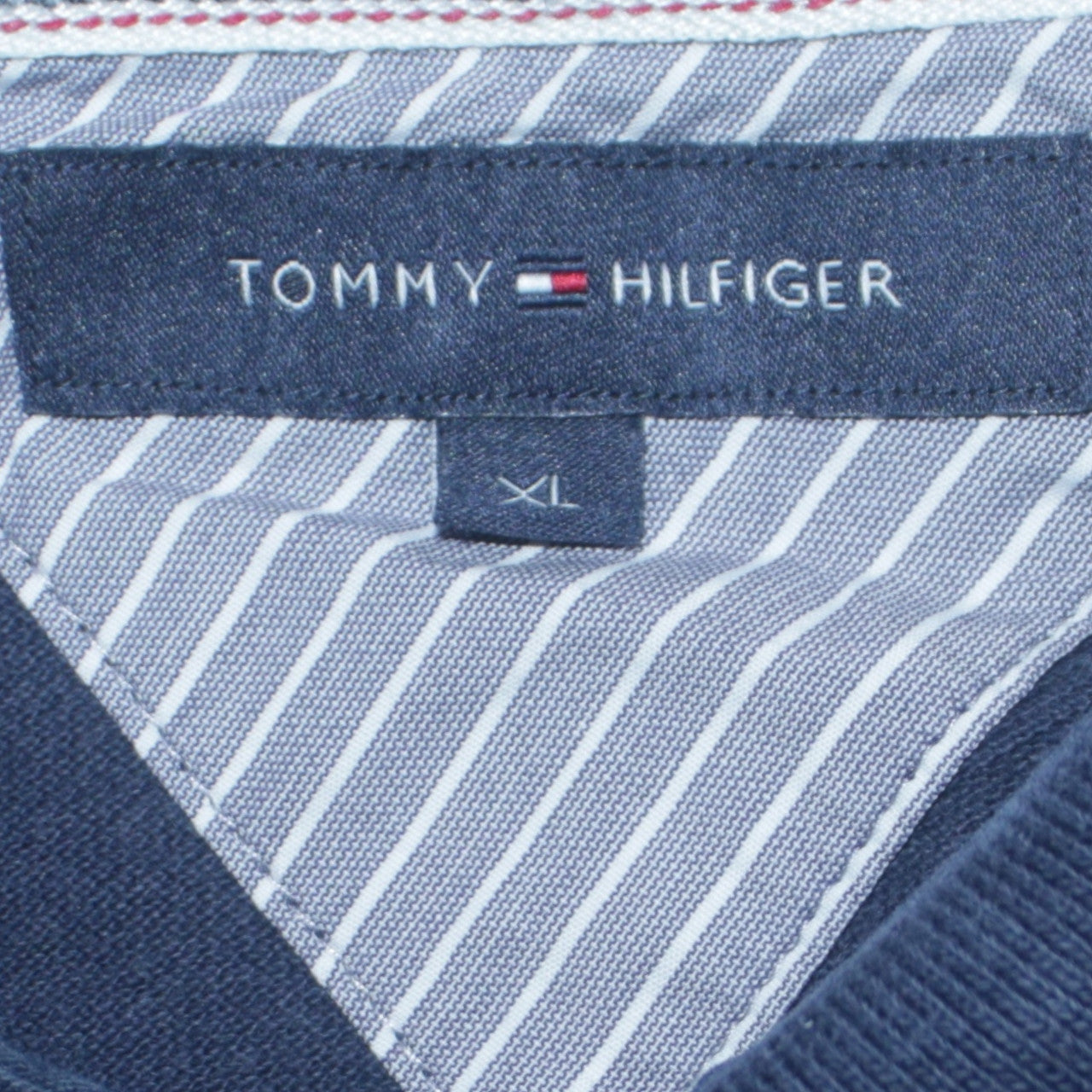 Tommy Hilfiger Men Navy Blue XL Polo Shirt Classic Cotton