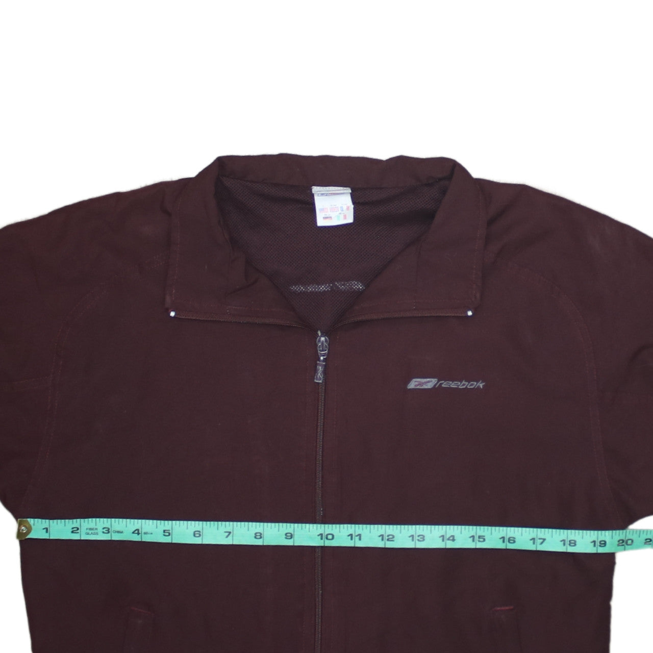 Reebok Boys Brown Full Zip Track Jacket Size 12 Years Polyester Lined
