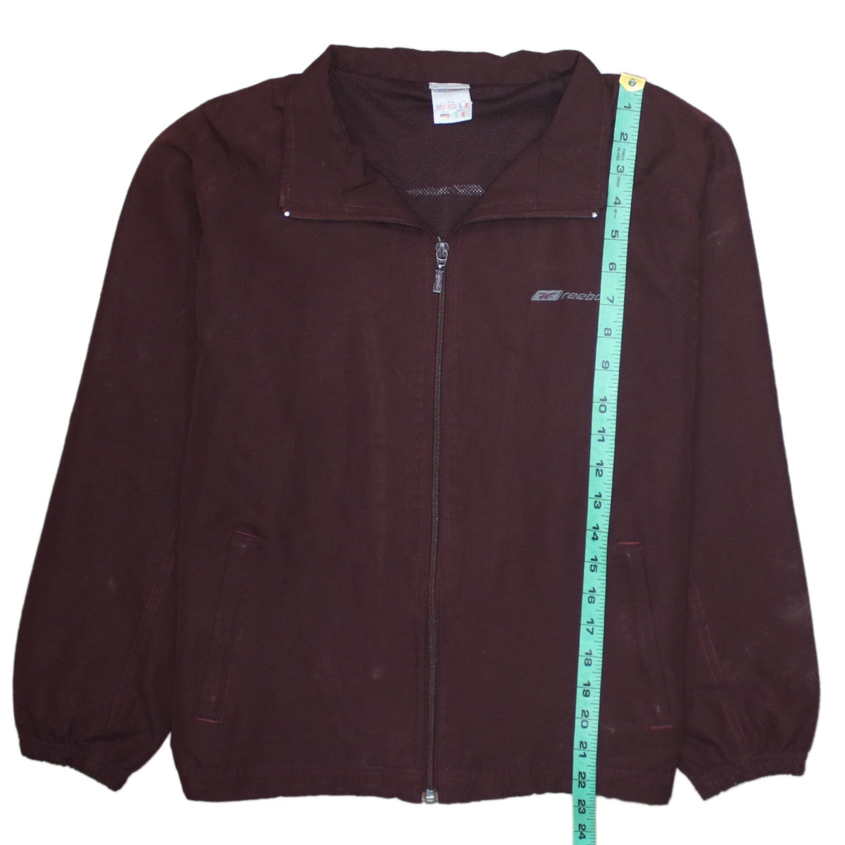 Reebok Boys Brown Full Zip Track Jacket Size 12 Years Polyester Lined