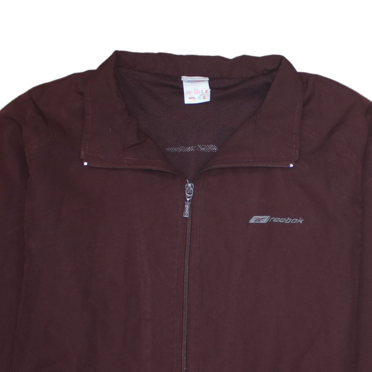 Reebok Boys Brown Full Zip Track Jacket Size 12 Years Polyester Lined