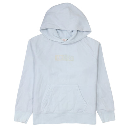 Levi's Womens Light Blue XS Pullover Hoodie with Logo Print