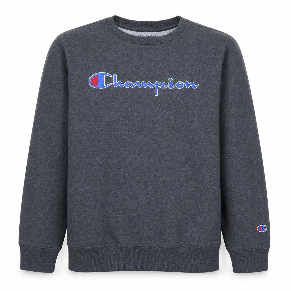 Champion Boys Grey Crew Neck Pullover Sweatshirt Size L