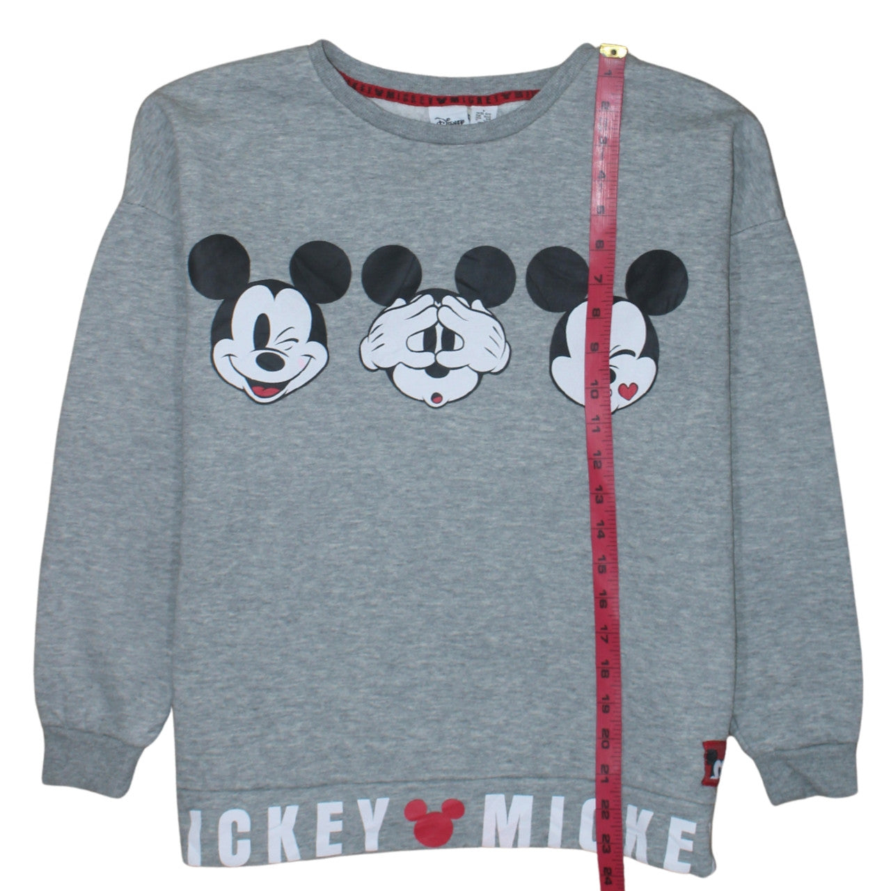 Disney Primark Women's Grey Mickey Mouse Pullover Sweatshirt Size S 10/12