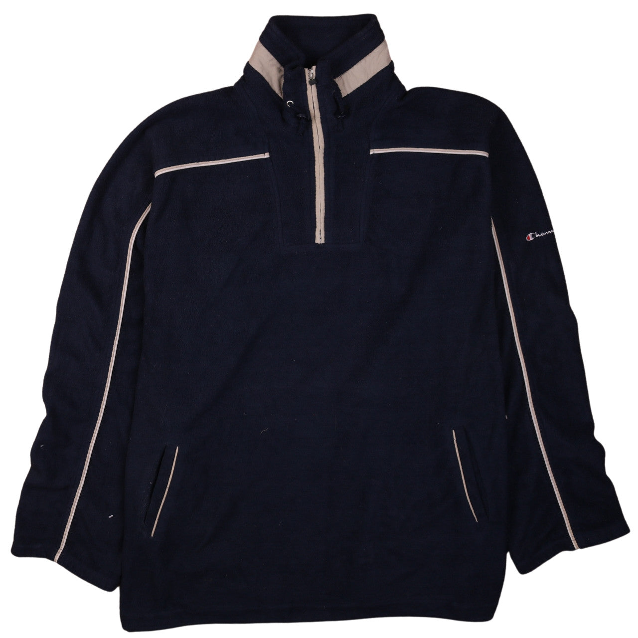 Champion Men's Blue 2XL Fleece 1/4 Zip Pullover Sweatshirt