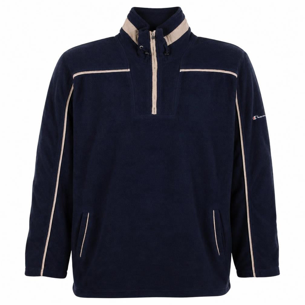 Champion Men's Blue 2XL Fleece 1/4 Zip Pullover Sweatshirt